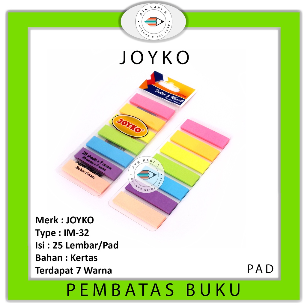 

JOYKO - IM-32 Pembatas Buku Kotak - Pad