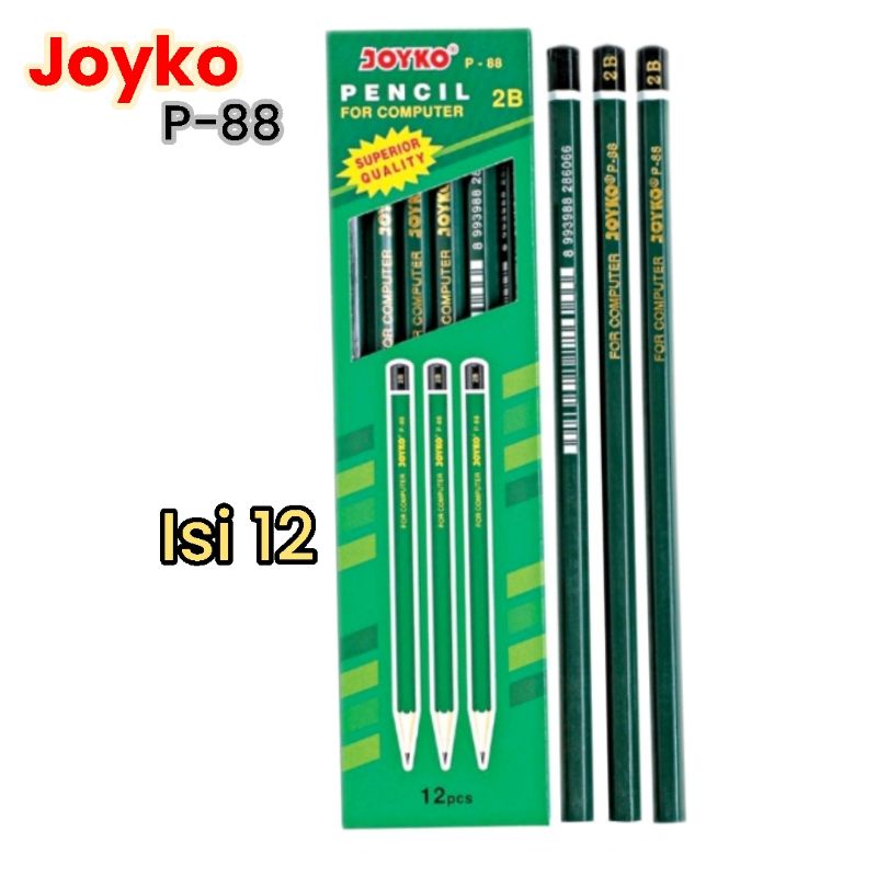

Pensil 2B Joyko P-88 Hijau Isi 12pcs