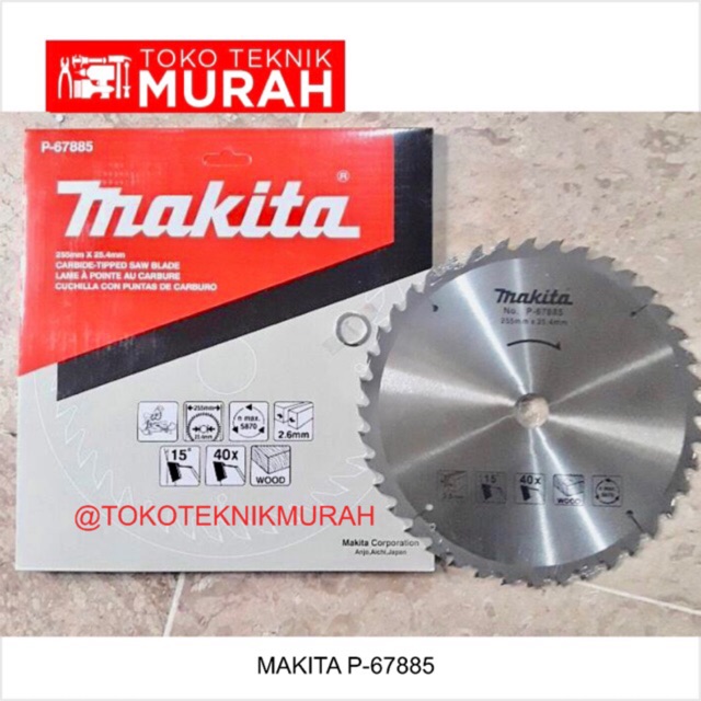 MAKITA P-67885 T.C.T. SAW BLADE 255 X 40T - 10&quot;x40T