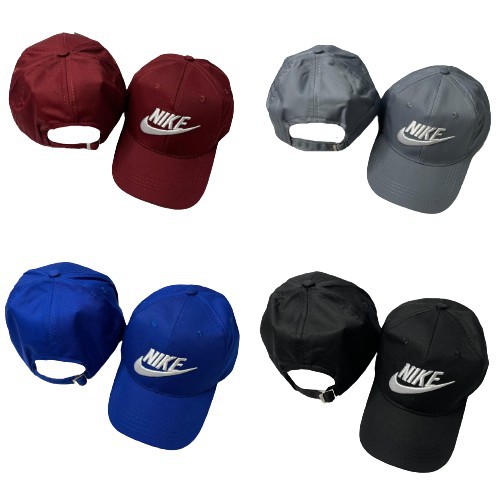 SM - Topi Baseball Nike Pria Polos Sport Hitam Premium Lokal Bandung Olahraga Vintage