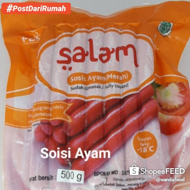 Sosis Ayam merah long salam 500 gr