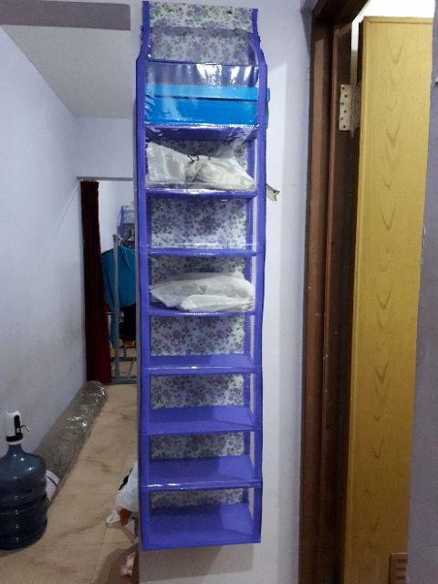 Paket Rak Gantung 3in1 Organizer Motif Bunga Full Resleting Alas Triplek