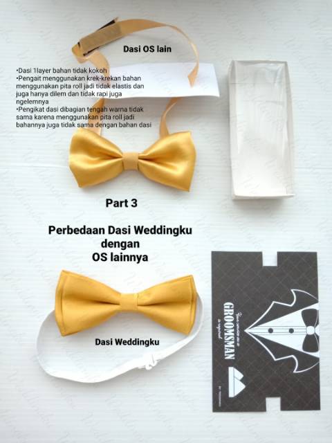 Perbedaan Dasi Weddingku dengan OS lainnya