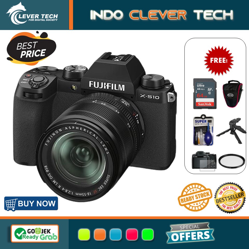 Fujifilm X-S10 XS10 Kit 18-55mm Mirrorless Digital Camera