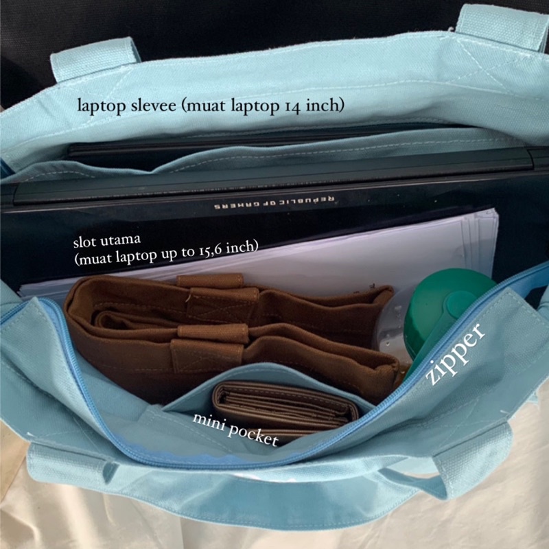 Totebag Kanvas Muat Laptop