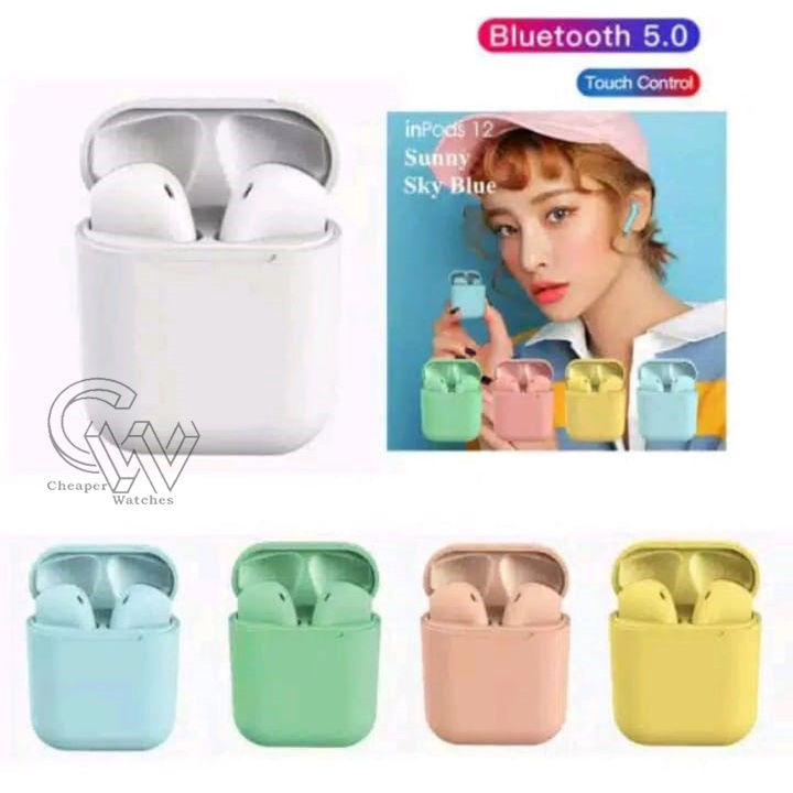 Cheaper-Headset Bluetooth Handsfree Bluetooth i12 Wireless Extra Bass Earphone inpods Kpop