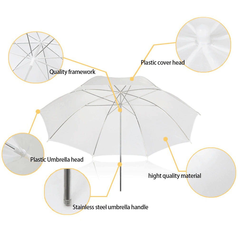 Photo Studio Translucent Soft Umbrella Payung Putih Foto Reflector