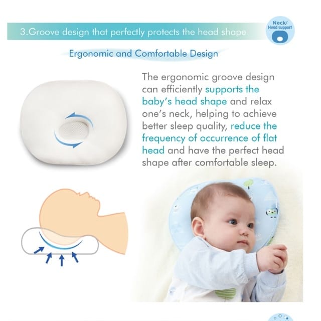 Ku.Ku Duckbill KU2078 3D Breathable Pillow 0M+ Bantal Bayi