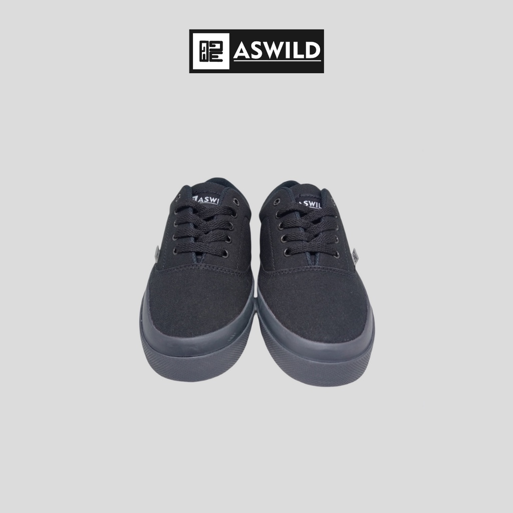 Sepatu Sneakers Original Aswild TAKESI Hitam Unisex Shoes Vulcanize Double Foxing Sekolah Casual