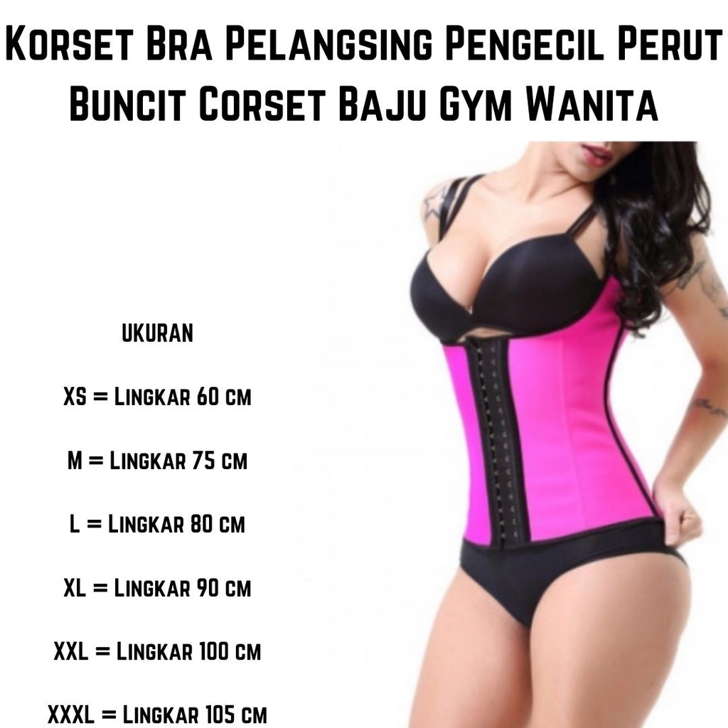Korset Bra Pelangsing Pengecil Perut Buncit Corset Baju Gym Wanita