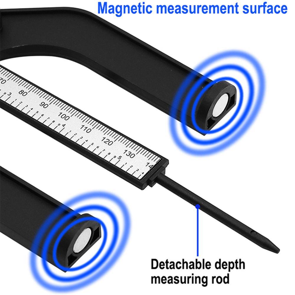 Top Digital Depth Gauge Alat Ukur Jangka Sorong Dengan Kaki Pengukur Kedalaman Bukaan