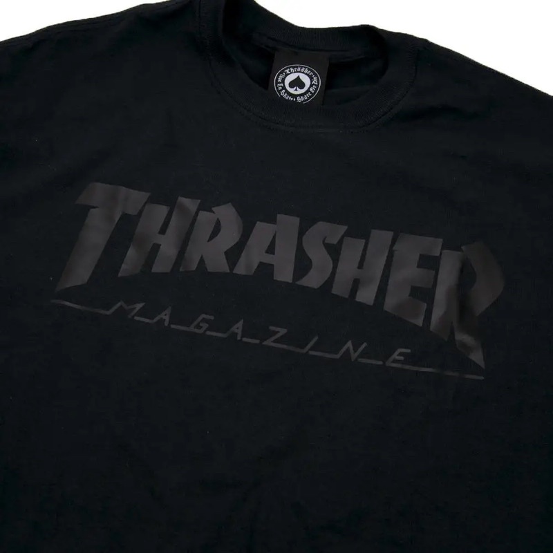 Original Thrasher Magazine Logo T-shirt black overprint matte Size M