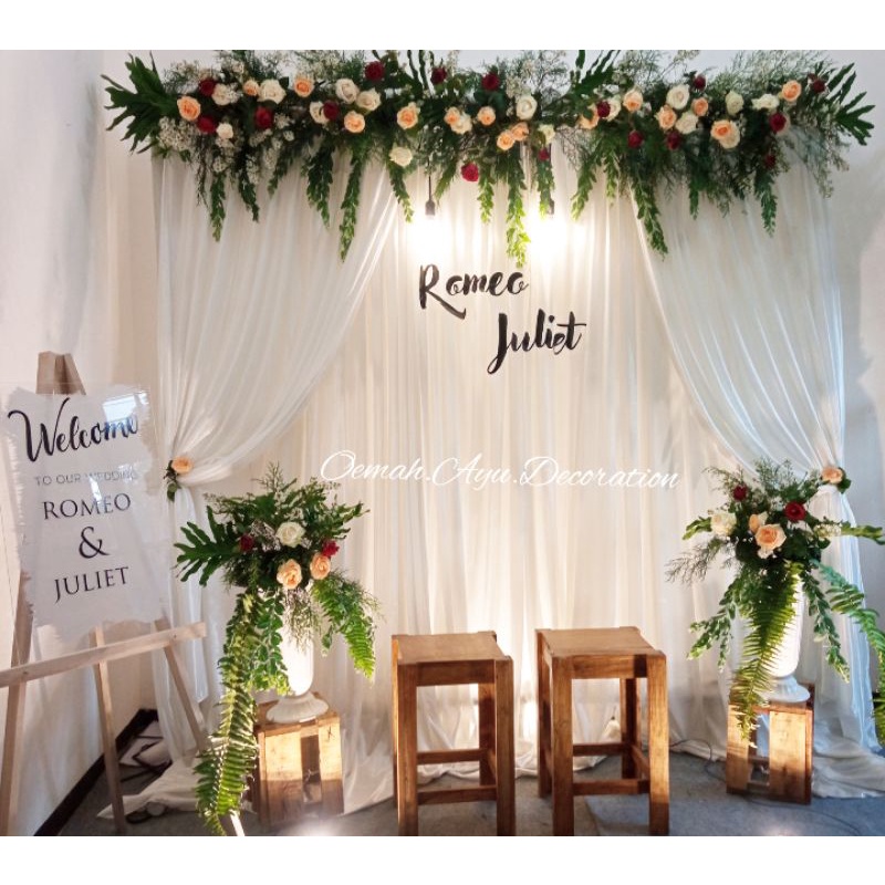 Jual BUNGA ASLI SEWA BACKDROP BUNGA SEGAR DEKORASI BUNGA ASLI