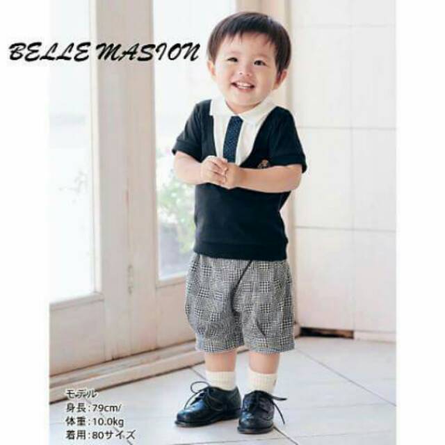 Setelan Anak Cowok School Of Harvard Boys Set 2in1 (baju, celana)