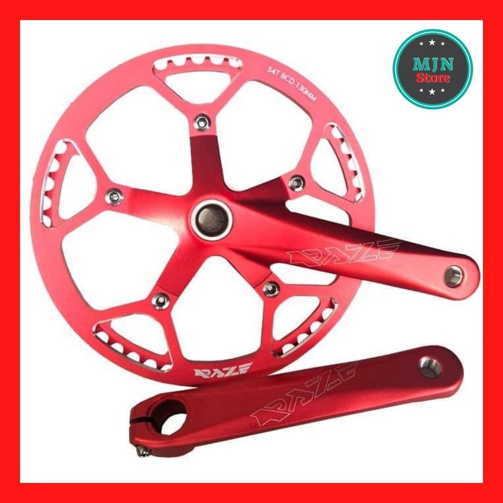 Crankset HT2 56T BCD 130 Hollowtech Sepeda Lipat SELI MERAH ORIGINAL Raze - MM079