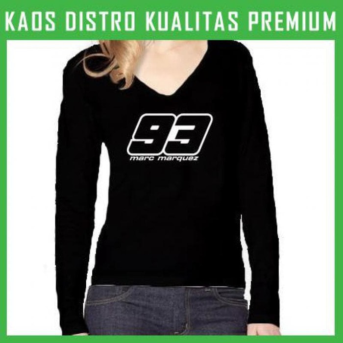 Kaos 93 Marc Marquez Logo 2 Wanita Cewek Lengan Panjang WLP-MMZ05