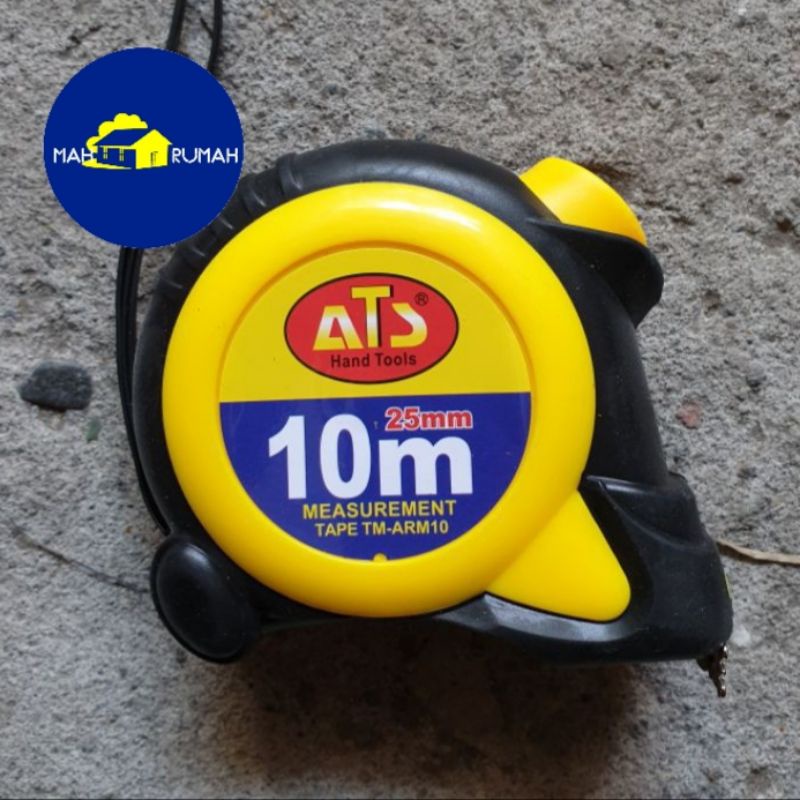 Meteran Rol Roll Karet Magnet AUTOSTOP Autolock Plat Besi - ATS 10m 10 meter