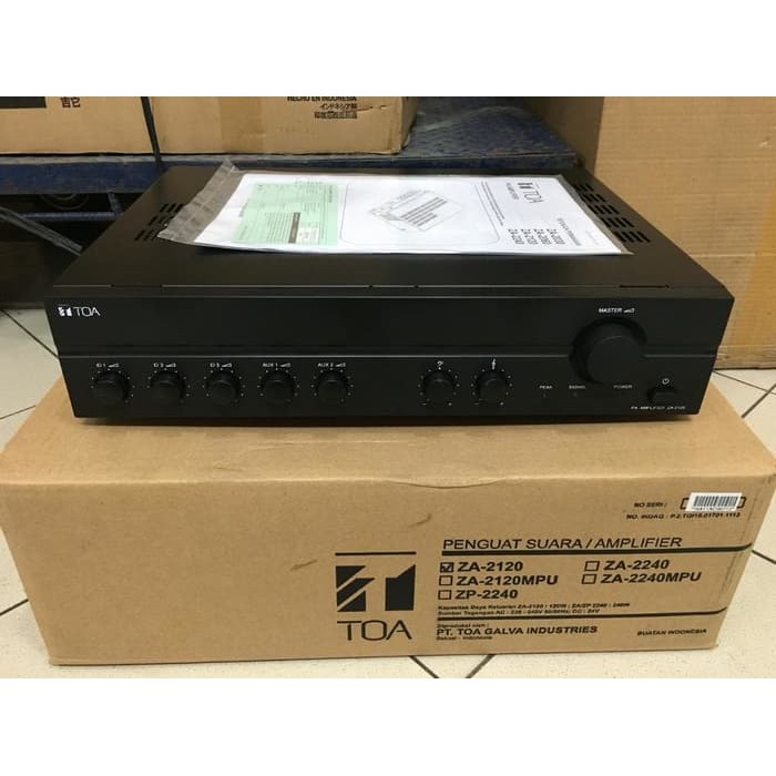 Amplifier TOA Ampli ZA 2120 ZA2120 ZA-2120 120 Watt Mixer Original for 4 Horn Corong Speaker Masjid