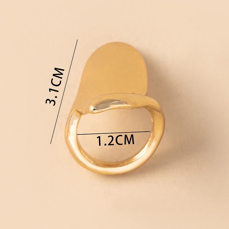 Fancyqube Cincin Kuku Bahan Logam Aksen Berlian Imitasi Model Hollow Untuk Wanita