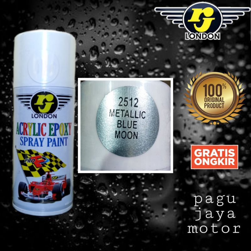 Pilox pilok cat semprot 150cc warna metalic blue moon biru malam spray paint untuk motor mobil sepeda helm velg kayu besi plastik