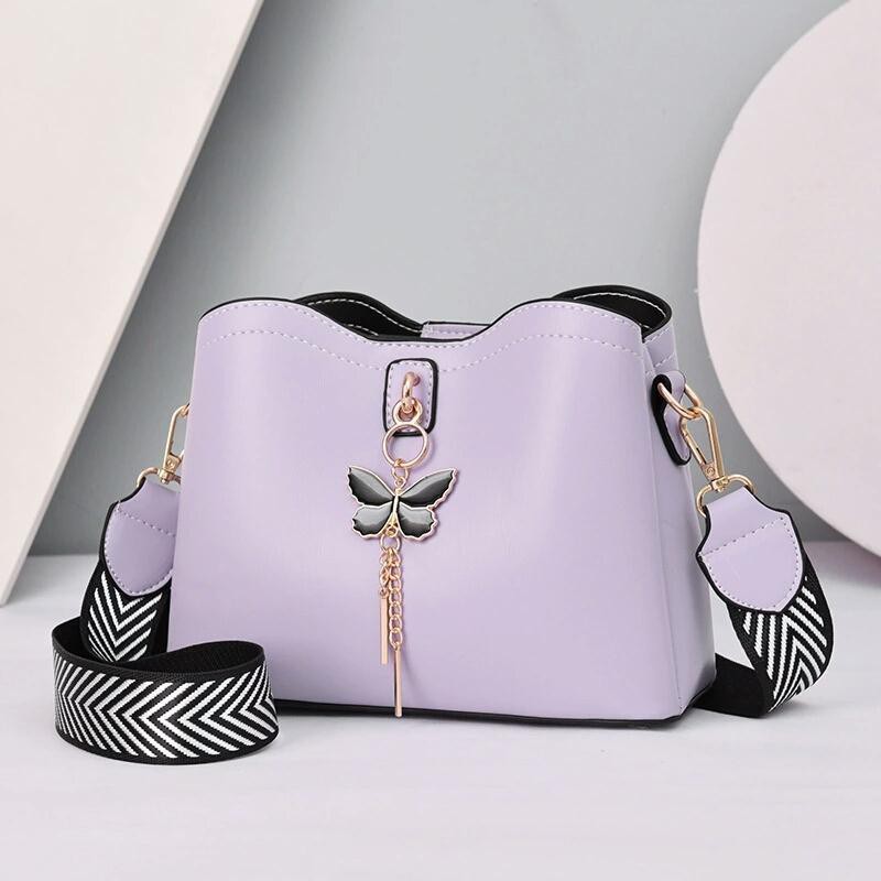 JK 835 Y6910 1KG MUAT 2PCS TAS SELEMPANG WANITA MOTIF BUTTERFLY FASHION IMPORT LILAC BAG C8486 T228 U4013 E6140