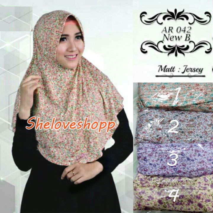  JILBAB  SERUT  MOTIF BUNGA JERSEY  PET ANTEM ANTI TEMBEM 