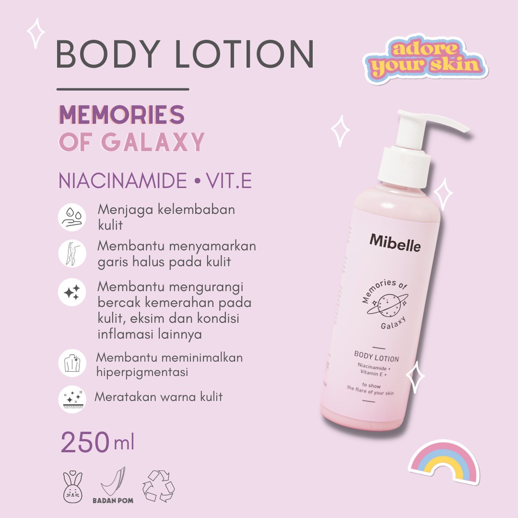 MIBELLE BODY LOTION ALPHA ARBUTIN VITAMIN E 250ML