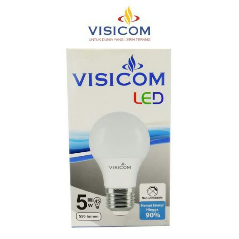 Visicom LED Bulb 5W - Bohlam LED 5W - LED 5Watt E27 550 Lumen