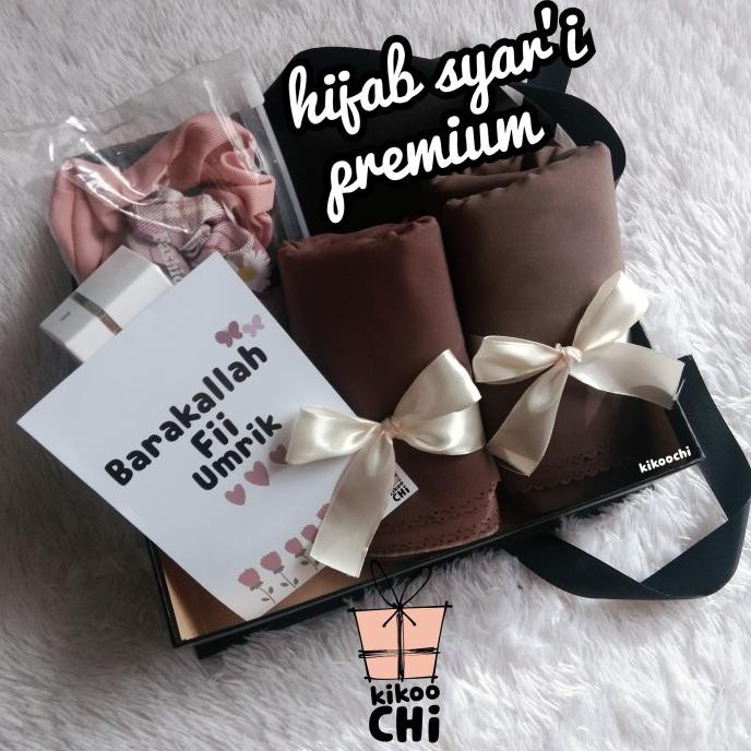 Hijab Syar'i Gift Box Premium - Hadiah Kado Ulang Tahun Wanita Istri / HAMPERS