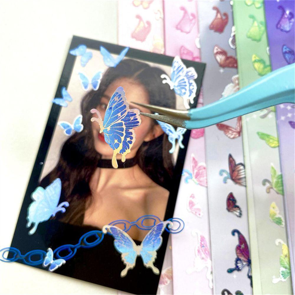 Agustina Stiker Laser Tahan Air Kawaii Hadiah Natal Album Jurnal Alat Tulis DIY Dekorasi Stiker