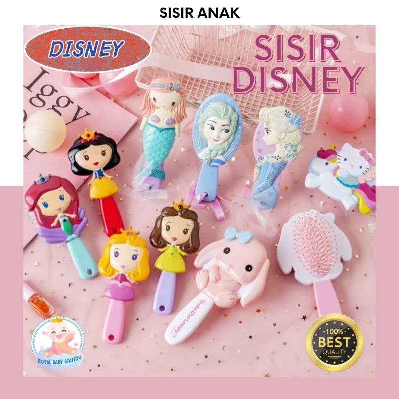 Sisir Anak dan Bayi 3D Karakter Princess Premium