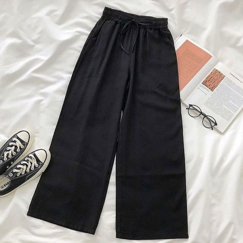 RD FASHION YUNA PANTS / KULOT UNIQLO BEBITERY DAN TWISCONE ADA KANTONG KIRI KANAN ADA BAN KARET PINGGANG WIDI LEG KULOT LOOSE CULLOTE / DAILY KULOT ANTI BENGAH JUMBO KULOT