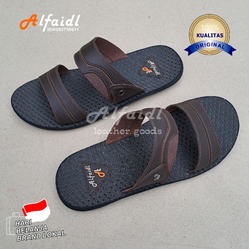 Sandal Pria Casual Sendal Cowok Sandal Slide Pria Sandal Kasual Pria Original Alfaidl