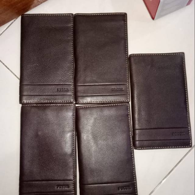 Dompet fossil cowok dark brown ppv original new