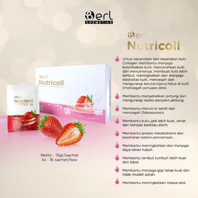 

B Erl Nutricoll minuman Collagen/Minuman 100% Halal & Bpom/Minuman kesehatan/minuman perawatan kulit