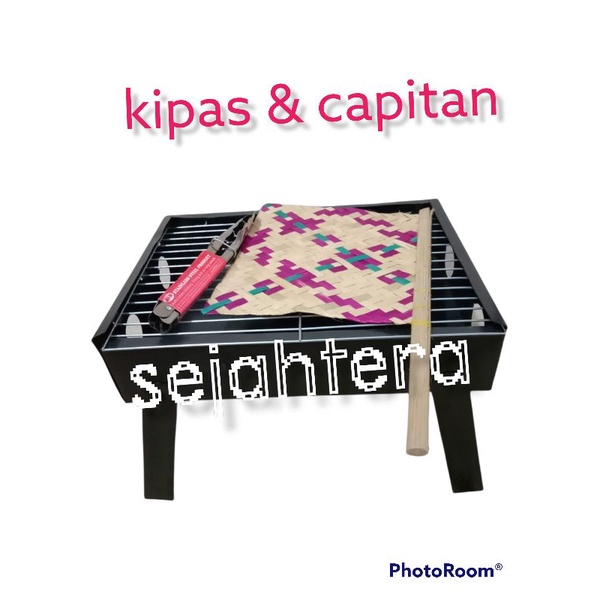 PAKET PEMANGGANG SERBA GUNA PANGGANGAN PORTABL BERBEQUE GRILL DENGAN MENGGUNAKAN BAHAN BAKAR ARANG.
