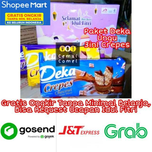 GRATIS ONGKIR Deka Wafer Roll Isi 3 Box Gift Box 3in1 Pake Deka Lebaran Biru Astor Parcel Lebaran