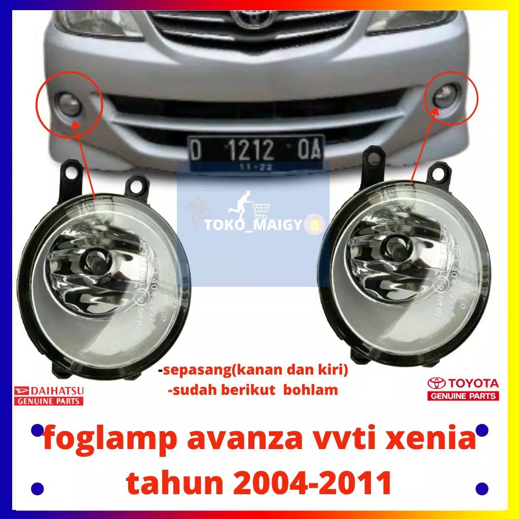 Lampu kabut foglamp avanza xenia vvti 2008 2009 2010 2011 lampu kabut avanza vvt-i xenia