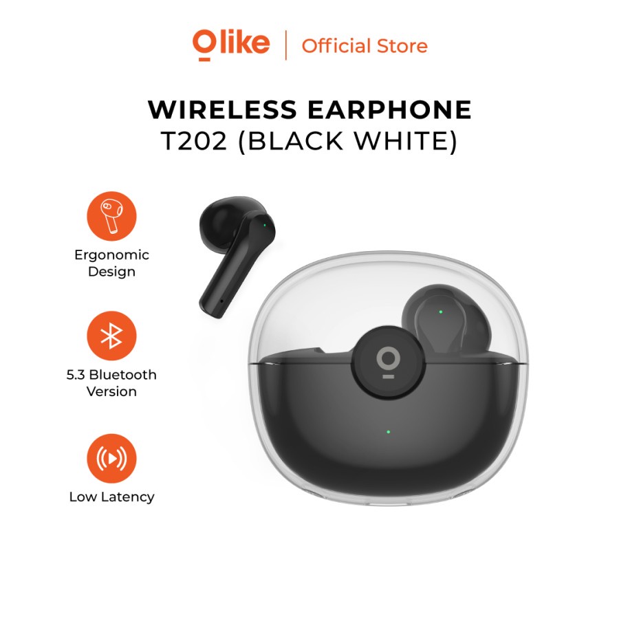 Olike T202 Wireless Earphone Bluetooth TWS - Garansi Resmi Olike