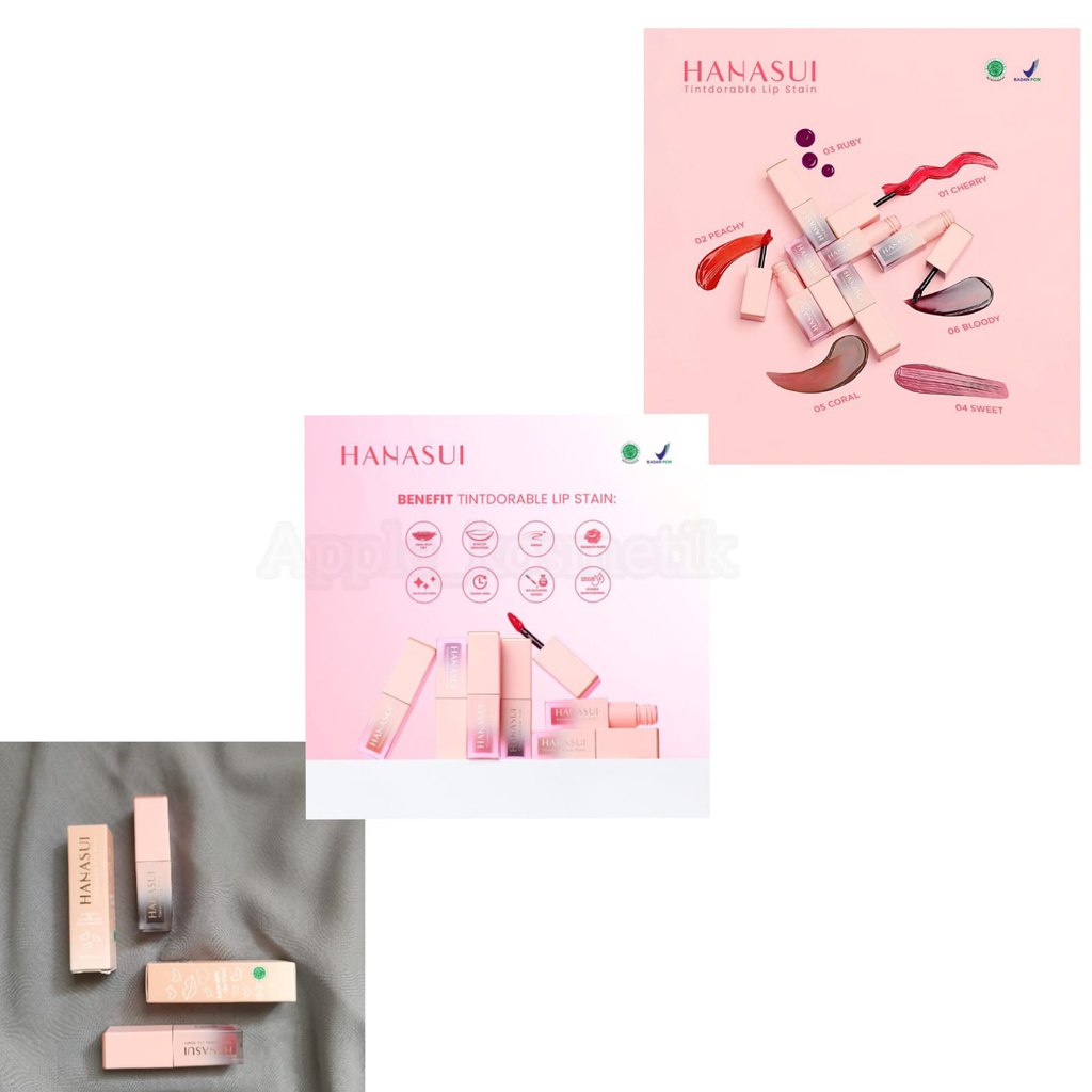 HANASUI Tintdorable Lip Stain _ Liptint HANASUI 3,5g (BPOM) / LIPTINT HANASUI / LIP TINT HANASUI