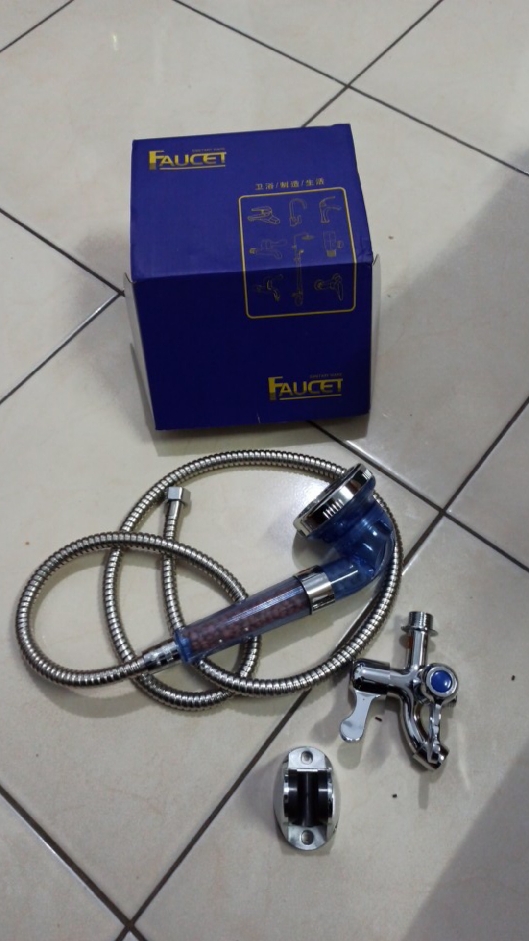 Murah Kran Shower Ion Healthy Spa Kamar Mandi Paket C ( Kran Cabang Engkol + 1 Set Hand Shower Ion )