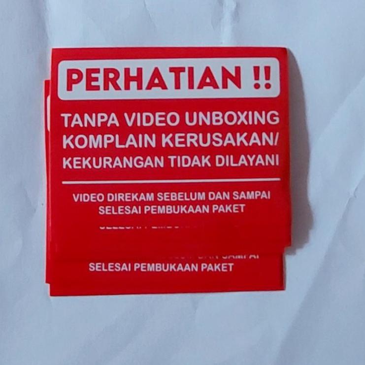 

Seller FTP08 STICKER VIDIO UNBOXING MERAH/STIKER UNBOXING P91 Stok Banyak