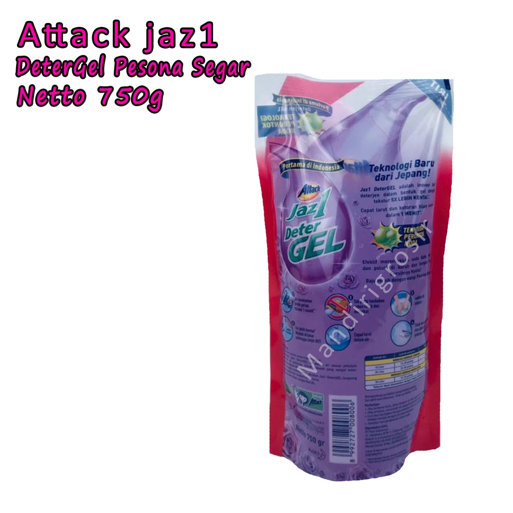 Jaz 1 * Attack * Deter gel * Pesona segar * 750gr