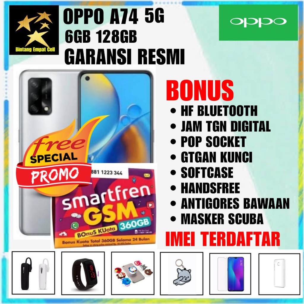 OPPO A74 5G 6/128 RAM 6GB INTERNAL 128GB GARANSI RESMI