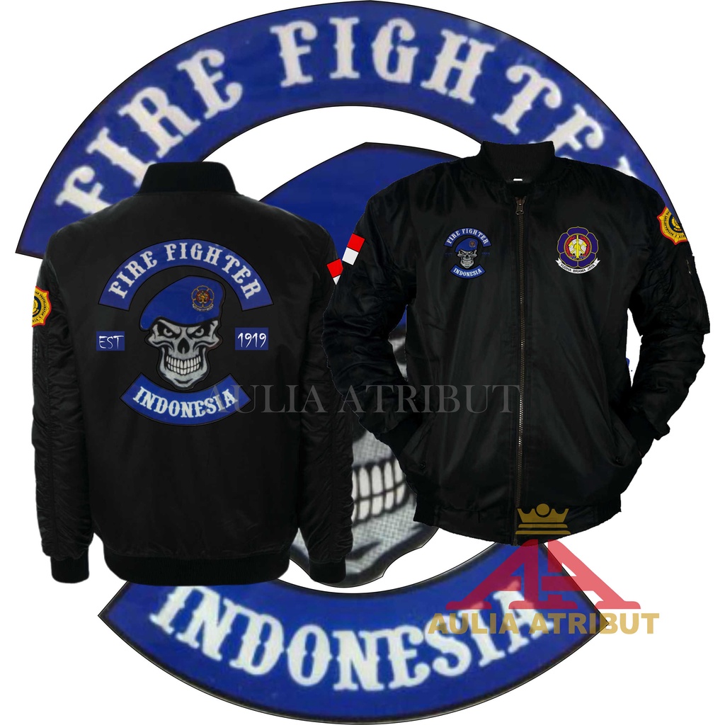 jaket bordir pria / jaket bomber damkar fire rescue / jaket motor / jaket bomber pria wanita