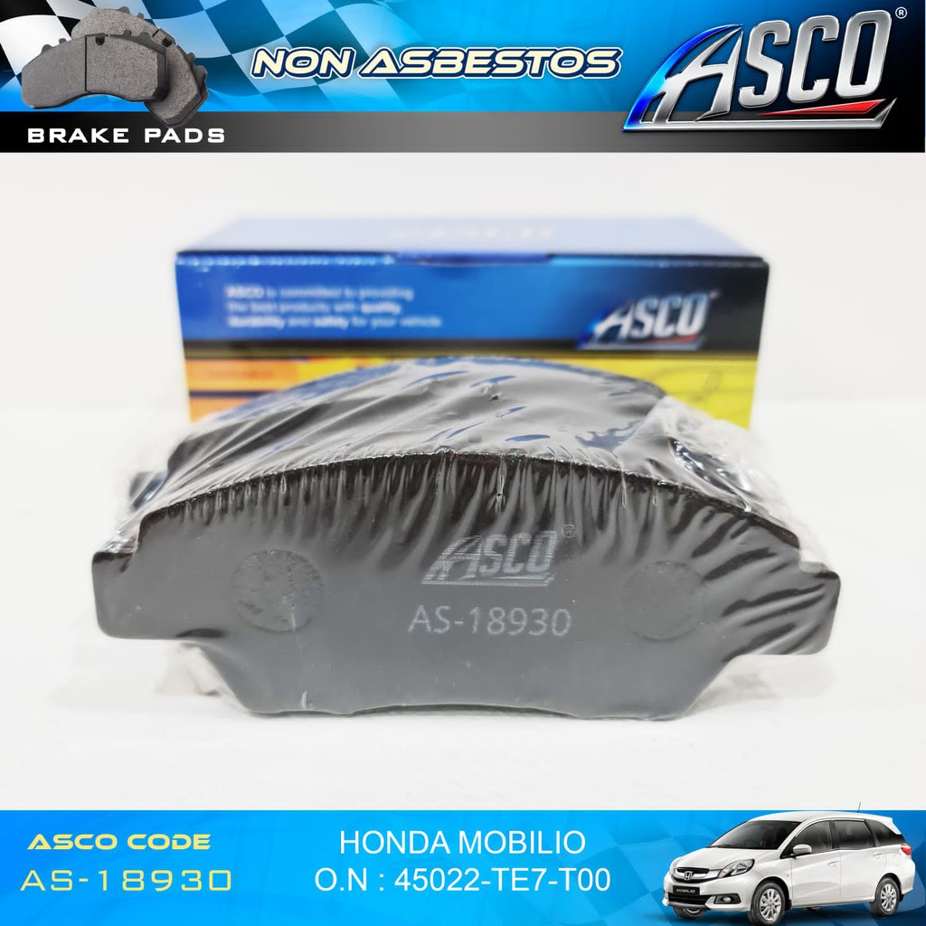 Brake Pad Depan Set Honda Mobilio ASCO Non Asbestos