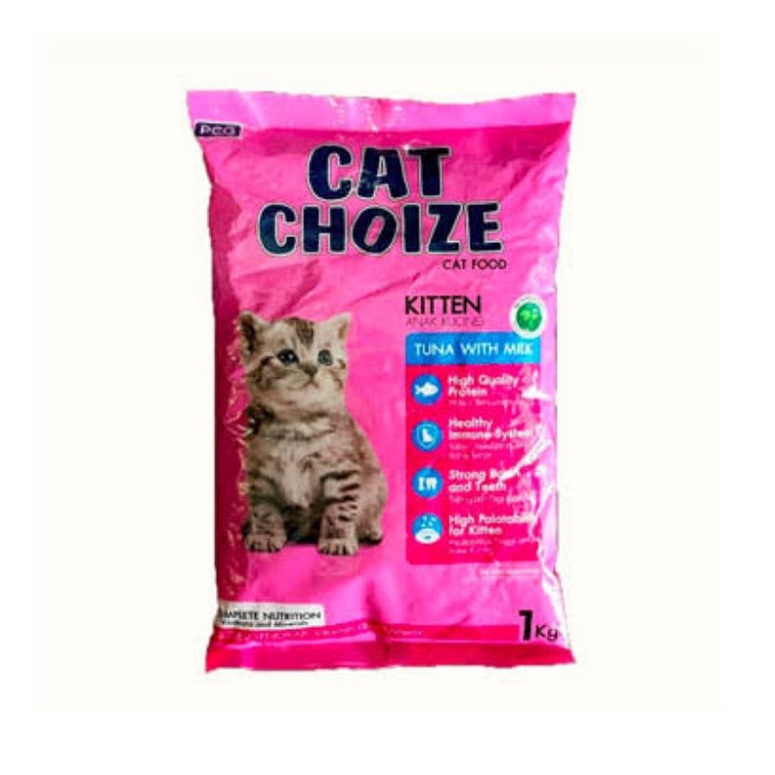 cat choize kitten tuna salmon 1kg 1 kilo makanan kucing cat pet food