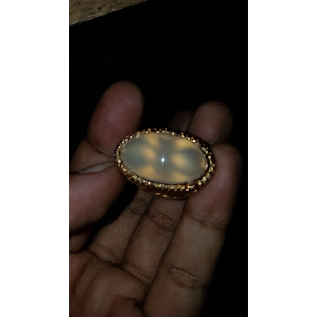 batu cincin cempaka putih polos giwang sipid3r