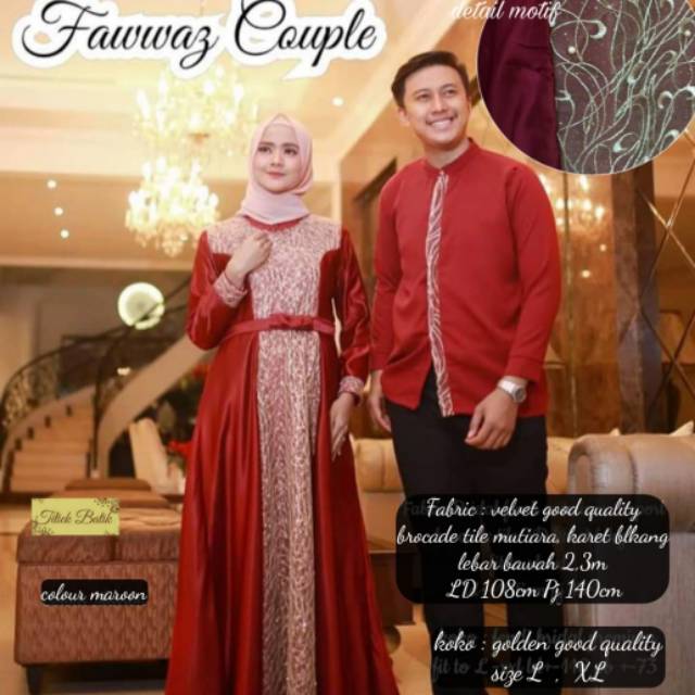 COUPLE FAWWAZ MAT VELVET GOOD QUALITY BY TITIEK BATIK