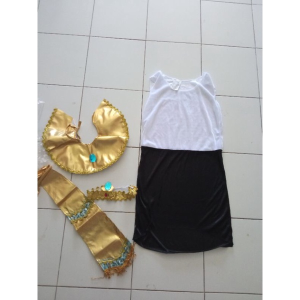 Halloween Costume Egyptian wanita kostum Mesir putih